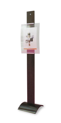 Meuble présentoir bois pour affiche avec pied AFFI design pascal*grossiord.