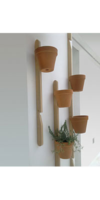 XPOT Flower pot wood support to create a vertical garden | pascal*grossiord design.